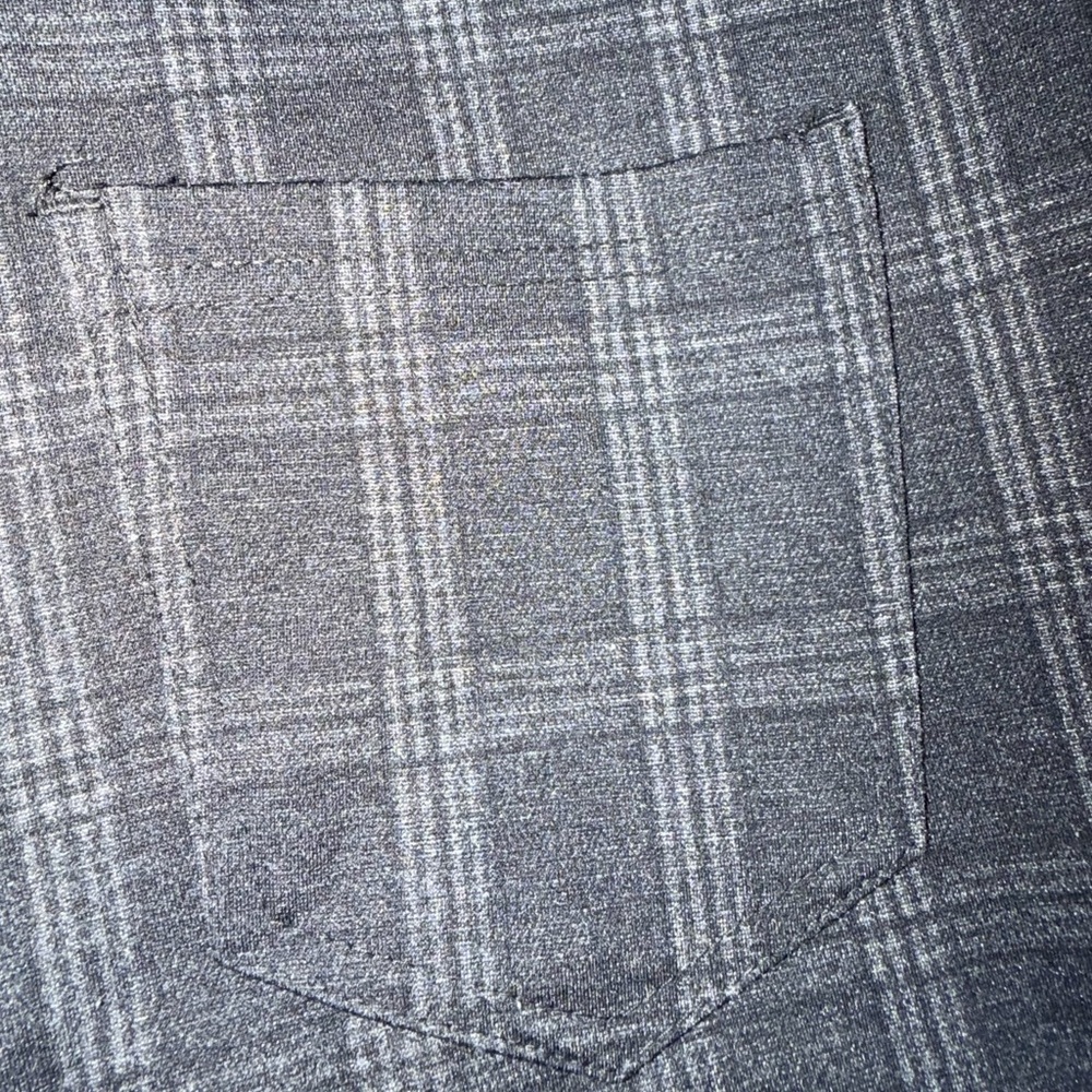 Westbound Slim Factor Fit Gray Plaid Trouser Pants Stretch Straight Leg Work S - Picture 6 of 9